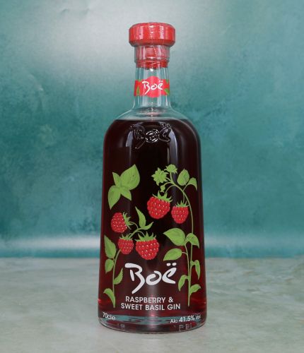 Bespoke Hand Engraved Bottle of Boë Raspberry and Sweet Basil Gin 70cl. The Bottle is supplied in its own hessian gift bag. We arrange the engraving, including full approval after ordering. 