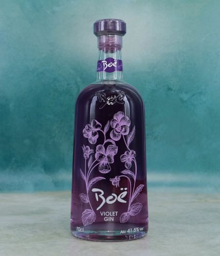 Bespoke Hand Engraved Bottle of Boë Violet Gin 70cl. The Bottle is supplied in its own hessian gift bag. We arrange the engraving, including full approval after ordering. 