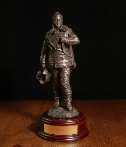 British Firefighter, Female, Stand Down, Bronze Fire Service Retirement Award with a personal engraved brass plate makes a great gift for a retiring firefighter after years of service.
