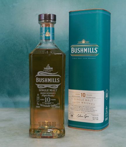 Bushmills Single Malt Irish Whisky, 10 Years Old, Engraved to your exact requirements. After you order we sort out the design for the front of the bottle. We include this service for free