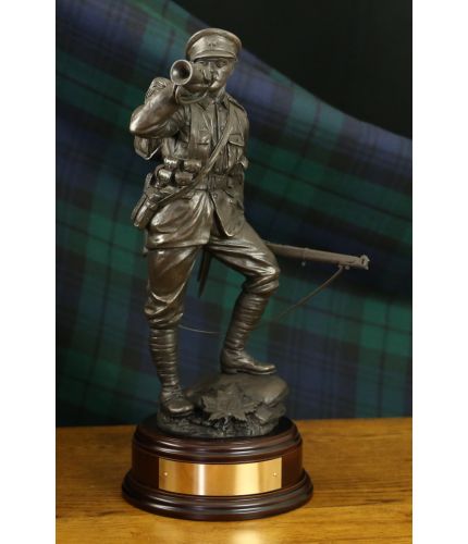 75th Battalion, (Mississauga) Canadian Expeditionary Force, Vimy Ridge 1917, Bronze. The piece stands 12" tall and this is the cold cast bronze version and it is sold complete with the wooden base you see in the pictures and an engraved brass plate.