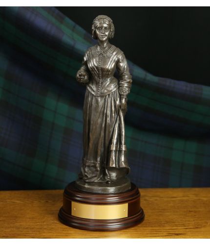 Our Florence Nightingale nurse statuette is made within the 12 inch scale. This nursing retirement or long service gift for anyone who's served on our hospital wards. We include a choice of base and engraved brass plate.