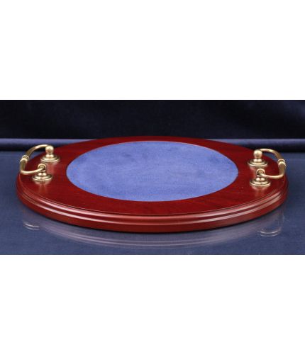 Wooden Serving Tray for a Single Port Ships Decanter