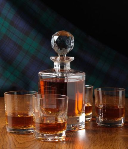 Contemporary Style Whisky 5 Piece Hosting Set with personalised hand engraving and gift boxes