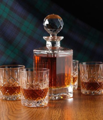 Whisky Mixed Style 5 Piece Hosting Set, Decanter Engraved, Gift Boxed
