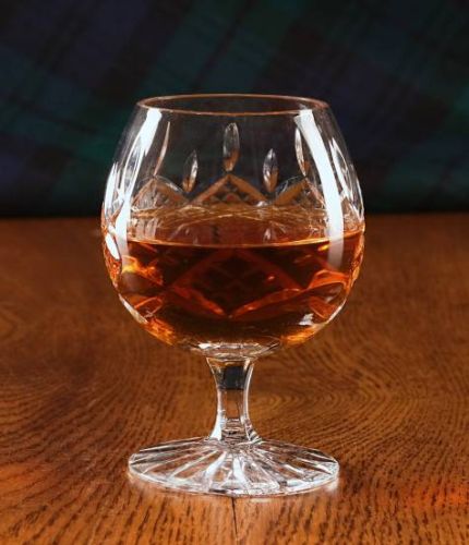 A Brandy goblet in the panel cut style. This item is engraved and the design, setup, pre-approval and engraving are Included on this piece of crystal. As this is a J product we only offer transit packing.