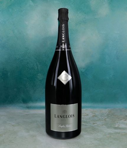 We have a MAGNUM bottle of Langlois Cremant de Loire Brut. Hand engraved around the two labels, back and front.