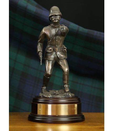 Bronze statuette of our Lieutenant Chard RE who took command of the defence of Rorkes Drift during the Zulu Wars. His calm and excellent tactical ability saved the day and earned him a well deserved Victoria Cross. 