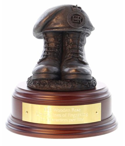 Life Guards Household Cavarly Regiment Boots and Beret, handmade and cast in cold resin bronze. We offer a range of wooden base and engraving options