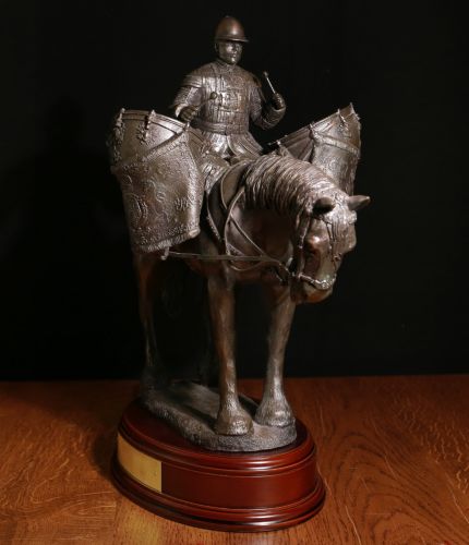 This is a very impressive statue standing 16" tall of a Drum Horse of the Life Guards Cavalry Regiment. We offer a choice of finishes and wooden bases. An engraved brass plate is provided free of charge.