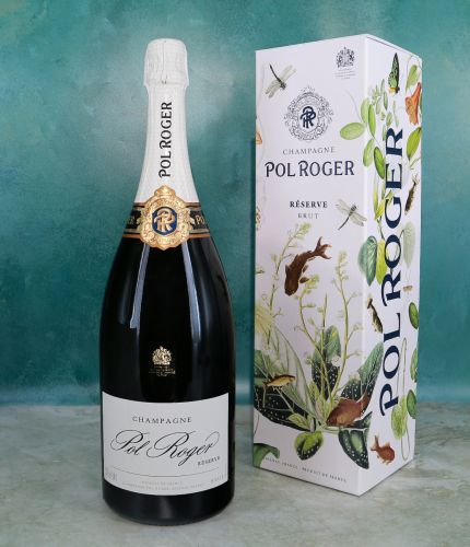 A fully engraved MAGNUM bottle of Pol Roger Reserve Brut Champagne which we've engraved with a message of your choice. The text and design if the message is entirely up to you. We also have a full library of images if required