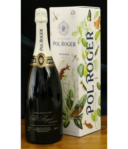 A fully engraved MAGNUM bottle of Pol Roger Reserve Brut Champagne which we've engraved with a message of your choice. The text and design if the message is entirely up to you. We also have a full library of images if required