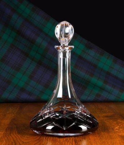 A Crystal Port Decanter in its own satin lined gift box. There is no space for engraving. A lovely traditional crystalware design. 