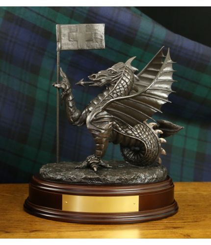 A Royal Army Medical Corps, RAMC, Wyvern Sculpture which can be made in Bronze or Silver. We offer a chioce of wooden bases and engraving
