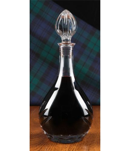 A Panel Cut Crystal Wine Decanter. Design, setup, pre-approval and engraving are Included on this piece of crystal. As this is a J product we only offer transit packing.