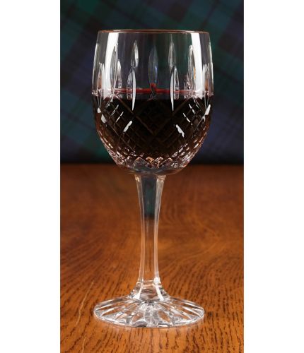 A Fully Cut Crystal Red Wine Goblet. No engraving is possible on this piece of crystal. As this is a J product we only offer transit packing.