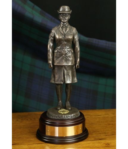 This is our 11" tall statue of a WRAF Sergeant on Parade. We include is a personalised engraved brass plate. A Royal Air Force piece for serving and veteran ex-members of the RAF. We specialise in Military Retirement Gifts and Farewell Presentations.