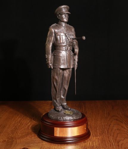 12" scale cold cast bronze resin sculpture of a Royal Marine WO1 Regimental Sergeant Major. We offer this fantastic commemorative sculpture in bronze, painted or silver with a choice of wooden bases and engraving options.