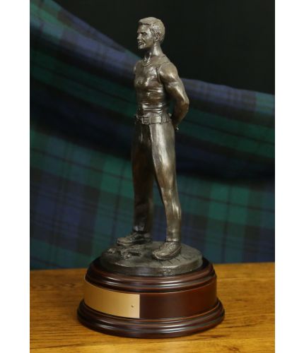 This is our 8" scale sculpture of a Royal Air Force Physical Training Instructor in the bronze finish. We offer a choice of wooden bases and free engraving