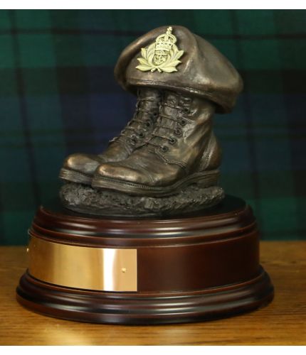 Royal Navy Officer Boots and Beret. There's a choice of wooden base options, and with some of them we offer a free engraved brass plate on the BB2, BB3 and BB4 Options.