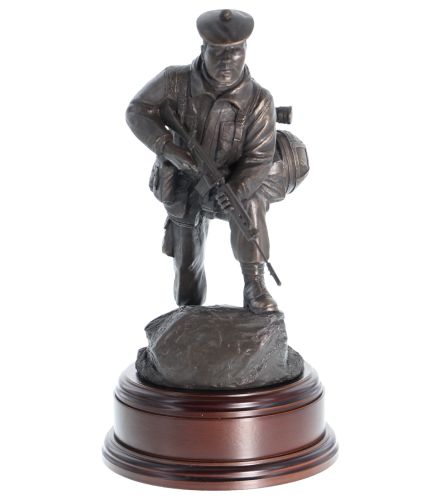 Infantry Alert Soldier Statue, Handmade Retirement Gift