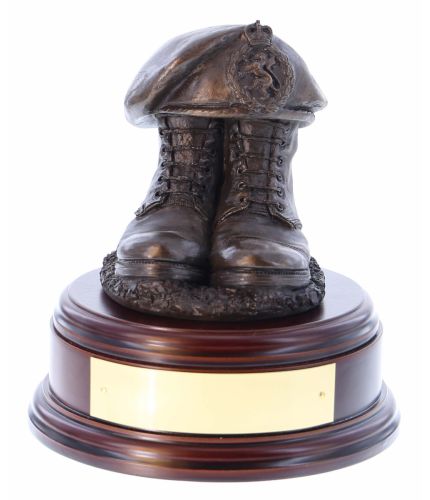 Womans Royal Army Corps (WRAC) Boots and Beret with, depending on the base you select, an optional engraved brass plate.