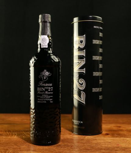 An engraved bottle of Fonseca Bin 27 Port. A lovely bottle of light fragrant port. We sort out all your engraving, including sending you a pre-production proof after you order.